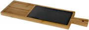 Бамбукова дъска за презентация с каменна плоча и дръжка продълговата (BA-PL-SL-4013)