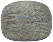 248083 vidaXL Ръчно изработен пуф, маслинено зелено, 45x30 см, юта