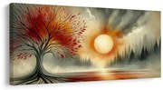 Картина на платно – Есенно дърво на живота край езеро