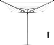 Външен простор Brabantia Essential 90300258, 50 м, Котва за бетониране, Резистентен на корозия, Инокс