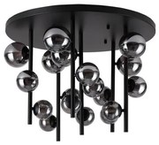 Ideal Lux - LED Полилей PERLAGE 18xG9/3W/230V Ø 70 см черен/опушен