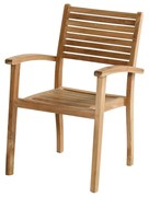 Градински стол от масивно дърво в естествен цвят Sunderland – Hartman