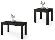 ФОНТЕ Черен мат - КЛАСИЧЕСКА МАСА ЗА КУХНЯ/ ДНЕВНА РАЗТЕГАТЕЛНА ДО 130 или 155 см!