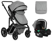 Бебешка количка 3в1 Darling KIKKABOO - Light Grey