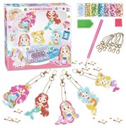 Диамантени ключодържатели DIY Rila Crafts, 5 броя, Розов