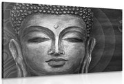 Картина на платно – Лице на Буда в черно-бяло