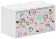Детска кутия за съхранение с еднорог на дъгата 40x40x69 cm