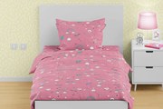 Детско Спално Бельо в розово ЕДНОРОГ 2, 100% Памук Ранфорс, 3 части