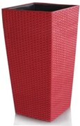 Саксия Квадрат Висока - Червена