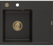 Mexen Ben гранитна мивка с 1 отделение и отцедник, лява, 600 x 500 mm,