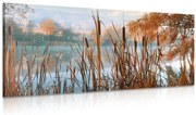 Картина на платно – Река в есенна природа