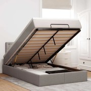 3311612 vidaXL Османска легло с матрак, таупе, 120x190 см, плат