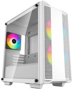 DeepCool CC360 ARGB WH, Mid Tower, Mini-ITX/Micro-ATX, 1xUSB3.0, 1xUSB2.0, 1xAudio, 3x120mm Pre-Installed ARGB Fans, Tempered Glass, Mesh Panel, White