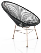 Черен фотьойл, подходящ за употреба на открито Numana - Tomasucci