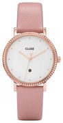 Дамски часовник с розова кожена каишка Le Couronnement - Cluse