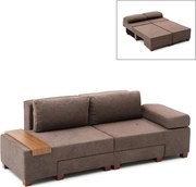 Кафе маса Izia от меламин в цвят сапфирен дъб - антрацит 110x60x45см.