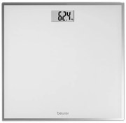 Кантар Beurer GS 120 Kompakt, До 150 кг, LCD, Автоматично вкл/изкл, Големи цифри, Задържане на показанията, Бял