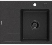 Mexen Ben гранитна мивка с 1 отделение и с отцеден, дясна 600x500 мм,