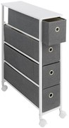 Бяло-сива подвижна етажерка 20x79 cm - Maximex