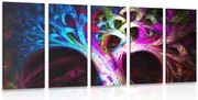 картини от 5 части – Мистериозно абстрактно дърво
