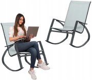 Градински люлеещ се стол в сиво