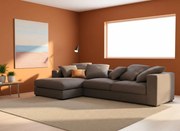 Ъгъл диван Pilo-Customizable-225φ 145β cm.-Ash (Star4618)