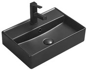 Mexen Blanca мивка върху плот 50 x 35 см, черен мат - 21105085