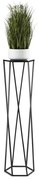 Стойка за цветя 100x24 см черен