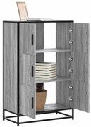 849072 vidaXL Висока дъска Grey Sonoma 68x35x106,5 cm Обработено дърво