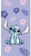 Лилава памучна бебешка кърпа 70x140 cm Lilo and Stitch - Jerry Fabrics