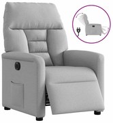 3303021 vidaXL Електрически наклоняем стол, облачно сив, текстил