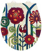 Тоалетна чиния с автоматично затваряне 37 x 44,5 см Rollin'Art Red Blossom – Wenko