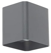 Модерна стенна лампа тъмно сива с LED IP54 квадратна - Evi