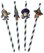 Комплект от 4 сламки Space Adventures - Rex London