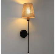 Стенна лампа MADELA 1xE14/40W/230V джут/черна
