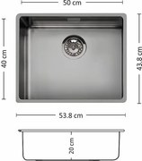 Leks FERRARA PLUS 500 U GF Кухненска мивка за вграждане