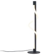 Модерна настолна лампа черна с LED 3-степенно димиране - Twirl