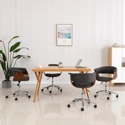 3054885 vidaXL Въртящи се трапезни столове, 4 бр, сиви, текстил