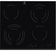 Керамичен плот за вграждане Electrolux EHF6343FOK, 6400W, 4 зони, 9 степени, Stop & Go, Таймер, Черен