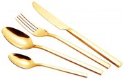 Комплект прибори за хранене ZEPHYR ZP 1512 ZG24, 24 части, Неръждаема стомана, Златист