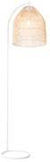 Рустикална подова лампа бяла с ратан - Sam