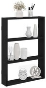 860050 vidaXL S Стенен рафт черен 43x9x60 cm Инженерна дървесина