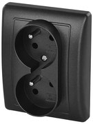 Двоен контакт за дома 250V/16A антрацит