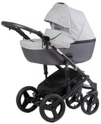 Комбинирана бебешка количка Naomi 18 - 2в1 DIZAIN BABY - сива