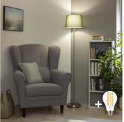 Brilagi - LED подова лампа CERIA 1xE27/40W/230V, диаметър 30 см, зелена/матов хром