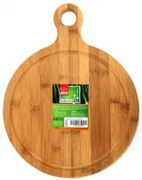 Бамбукова дъска кръгла с дръжка ф25,5см (B3066-7)