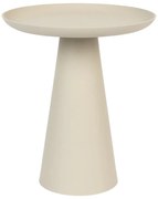 Бежова алуминиева странична масичка , ø 39,5 cm Ringar - White Label