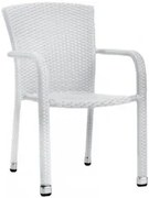 Градински стол PVC ратан - Бял