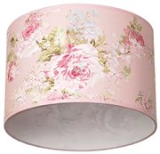 Плафон МЕРИЛИН, бял, абажур Брайтън Розов, 1xE27