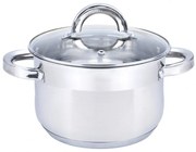 Тенджера с капак SAPIR SP 1210, Mногослойно дъно, Pодходяща за индукция, инокс, висококачествена - 16 cm / 1.9 L